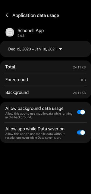 Schonell App Settings 3 | Google Play | Android
