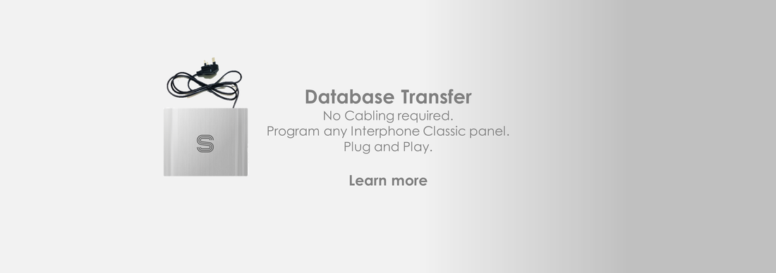 Database Transfer: Wireless Programming and update of intercom